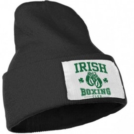 Skullies & Beanies Women & Men Irish Boxing Winter Warm Beanie Hats Stretch Skull Ski Knit Hat Cap - Black - CN18NA3X6YS $18.42
