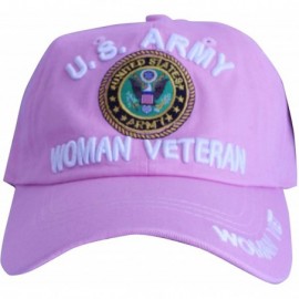 Baseball Caps Veteran Baseball Military American Warriors - Pink - CR18HDTWOID $40.47