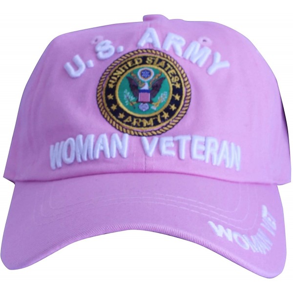 Baseball Caps Veteran Baseball Military American Warriors - Pink - CR18HDTWOID $25.75