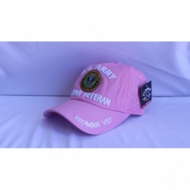 Baseball Caps Veteran Baseball Military American Warriors - Pink - CR18HDTWOID $25.75