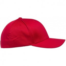 Baseball Caps Premium Original Wooly Combed Twill Cap 6277 (S/M (6 3/4-7 1/4)- Red) - C311DLCZ7ZT $9.62