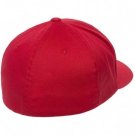 Baseball Caps Premium Original Wooly Combed Twill Cap 6277 (S/M (6 3/4-7 1/4)- Red) - C311DLCZ7ZT $9.62