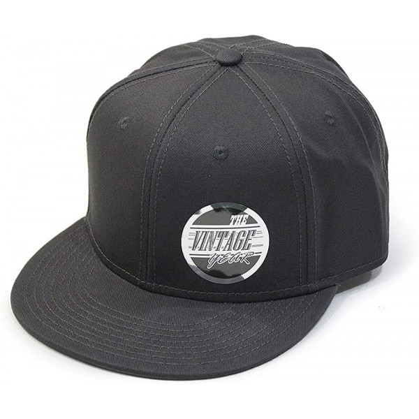 Baseball Caps Premium Plain Cotton Twill Adjustable Flat Bill Snapback Hats Baseball Caps - Charocoal Gray - CT12BIX4K7X $13.54