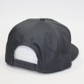 Baseball Caps Premium Plain Cotton Twill Adjustable Flat Bill Snapback Hats Baseball Caps - Charocoal Gray - CT12BIX4K7X $13.54