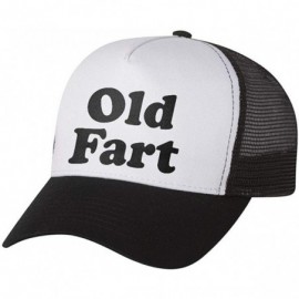 Baseball Caps Old Fart - Funny Birthday Gift For Father - Dad Joke Trucker Hat Mesh Cap - Blue/White/Red - CY18R3RXZZH $11.82