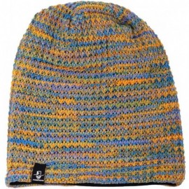 Berets Women's Slouchy Beanie Knit Beret Skull Cap Baggy Winter Summer Hat B08w - Blue/Yellow/Purple - CI18UATR4Y2 $12.29