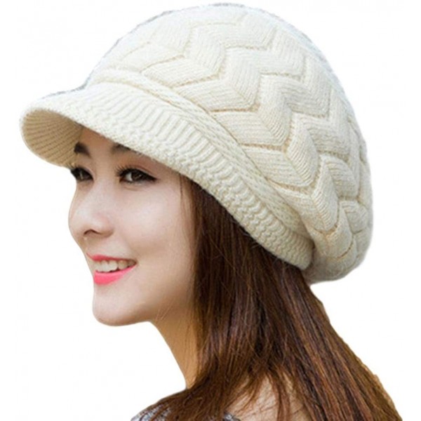 Newsboy Caps Womens Knitting Plaid Ivy Newsboy Cabbie Gatsby Paperboy Painter Hats Caps - 405beige - CQ194HT2SY0 $15.10