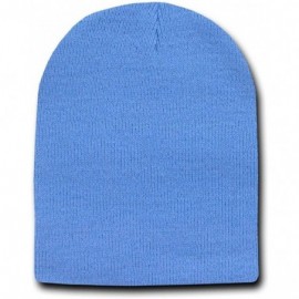 Skullies & Beanies 8 Inch Short Knit Beanie Cap - Sky Blue - C3119R1D7BJ $11.25