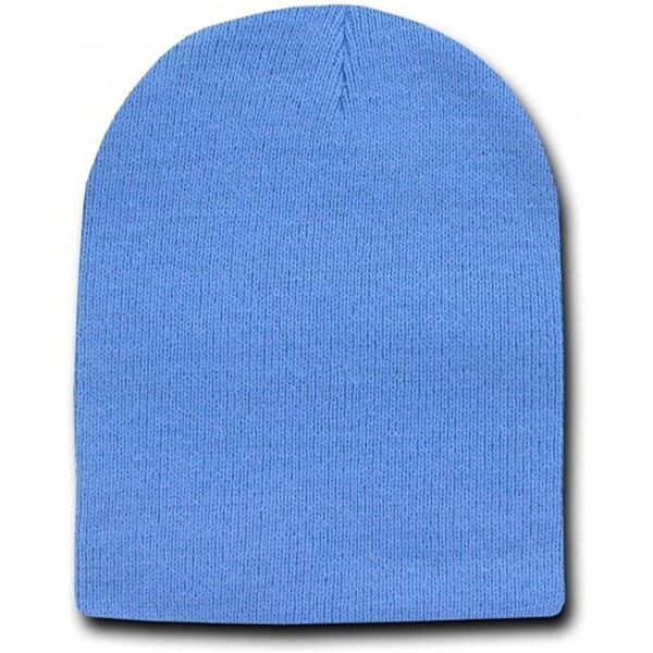 Skullies & Beanies 8 Inch Short Knit Beanie Cap - Sky Blue - C3119R1D7BJ $11.25