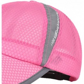 Baseball Caps Men's Summer Outdoor Sport Baseball Cap Mesh Hat Running Visor Sun Caps - Pink-2 - CY18RR0AHDY $17.00