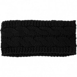 Cold Weather Headbands Knit Ear Warmer Headband for Women - Warm & Soft Head Wrap Warmers for Winter- Cold Season - Black - C...