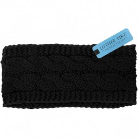 Cold Weather Headbands Knit Ear Warmer Headband for Women - Warm & Soft Head Wrap Warmers for Winter- Cold Season - Black - C...
