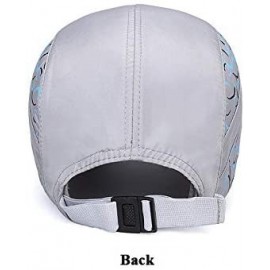 Visors Lightweight Quick-Drying Slim Sports hat Sun Protection Baseball Cap for Golf Bike Hiking Hunting Fishing. - Gray - C7...