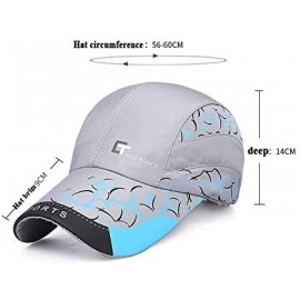 Visors Lightweight Quick-Drying Slim Sports hat Sun Protection Baseball Cap for Golf Bike Hiking Hunting Fishing. - Gray - C7...