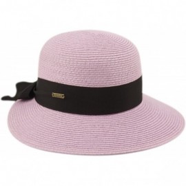 Sun Hats Women's Paper Braid Hat with Dimensional Brim - Lavender - CC18E4250E7 $35.03