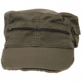 Baseball Caps Zippered Enzyme Army Cap - Olive - C1111QRJ59P $9.91