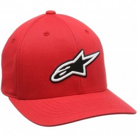 Baseball Caps Men's Curved Bill Structured Crown Flex Back 3D Embroidered Logo Flexfit Hat - Corporate Red - CM11Q1YRR2Z $58.79