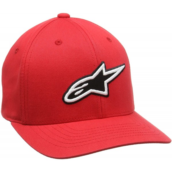 Baseball Caps Men's Curved Bill Structured Crown Flex Back 3D Embroidered Logo Flexfit Hat - Corporate Red - CM11Q1YRR2Z $32.07