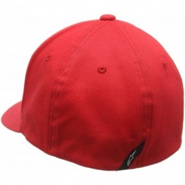 Baseball Caps Men's Curved Bill Structured Crown Flex Back 3D Embroidered Logo Flexfit Hat - Corporate Red - CM11Q1YRR2Z $32.07