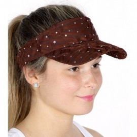 Visors Golf Visors for Women - Bling Cap - Sparkle Visor - Bling Visor - Glitter Ponytail hat - Glitter Sequin hat - CI18ER0X...