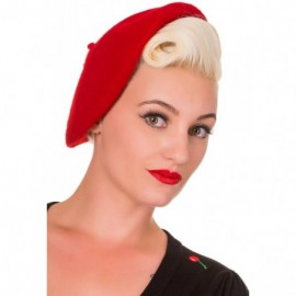 Skullies & Beanies Claire Vintage Retro Beret Hat - Champagne - C212N228U7Q $16.68