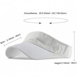 Visors Sports Sun Visor Hats Twill Cotton Ball Caps for Men Women Adults Kids - 1 White - CX18RZNX3GA $14.27