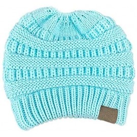 Skullies & Beanies Women Fashion Casual Crochet Knit Hats Skullies Beanie Hat Winter Warm Cap Skullies & Beanies - Blue - CW1...