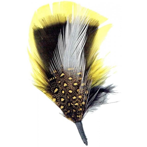 Fedoras Side Feather for Hats & Fedoras - Yellow21 - C618HY69464 $18.98