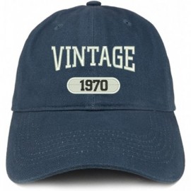 Baseball Caps Vintage 1970 Embroidered 50th Birthday Relaxed Fitting Cotton Cap - Navy - C2180ZML3OO $14.28