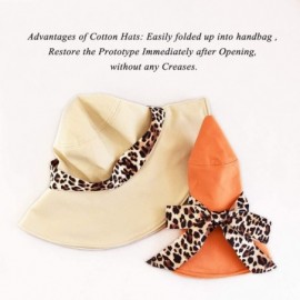 Sun Hats Cotton Packable Summer Protection Foldable - Leopard Print-light Grey - C8196Y0G8T9 $13.30