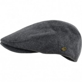 Newsboy Caps Premium Men's Wool Newsboy Cap SnapBrim Thick Winter Ivy Flat Stylish Hat - 3009-gray Plain - CY18Y8LYUC6 $19.56