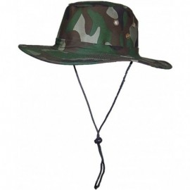 Sun Hats 2 3/4" Wide Brim Men Safari/Outback Summer Hat w/Snap up Sides - Camo - CN182544UU8 $28.79