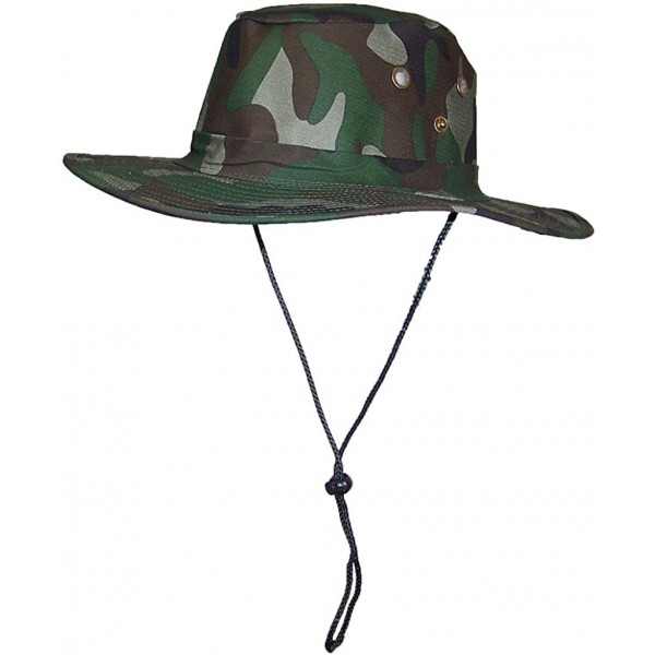 Sun Hats 2 3/4" Wide Brim Men Safari/Outback Summer Hat w/Snap up Sides - Camo - CN182544UU8 $16.21