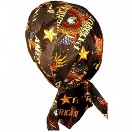 Skullies & Beanies Danbanna Deluxe Skull Cap Biker caps Headwraps doo Rags Patriot Eagle - CG12FAX1E9D $11.33