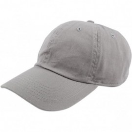 Baseball Caps Cotton Classic Dad Hat Adjustable Plain Cap Polo Style Low Profile Unstructured 1400 - Grey - C112O5STEU3 $17.46