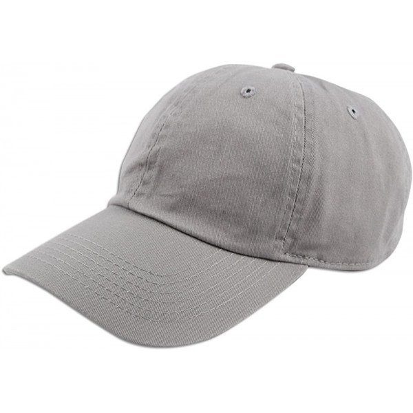 Baseball Caps Cotton Classic Dad Hat Adjustable Plain Cap Polo Style Low Profile Unstructured 1400 - Grey - C112O5STEU3 $11.17