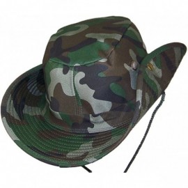 Sun Hats 2 3/4" Wide Brim Men Safari/Outback Summer Hat w/Snap up Sides - Camo - CN182544UU8 $16.21