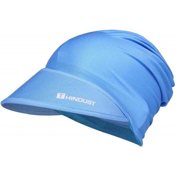 Skullies & Beanies Chemo Cap Headwear - Wrinkled Baggy Slouchy Hat For Women - Chemo Cancer Hair Loss - Blue - CK18WULZYYL $9.43