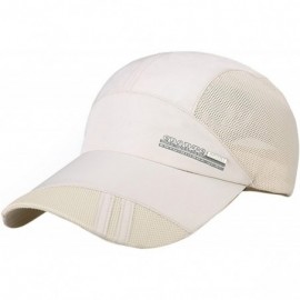 Baseball Caps Unisex Mesh Brim Tennis Cap Outside Sunscreen Quick Dry Adjustable Baseball Hat - C-beige - C717YZE7DOE $26.91