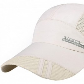 Baseball Caps Unisex Mesh Brim Tennis Cap Outside Sunscreen Quick Dry Adjustable Baseball Hat - C-beige - C717YZE7DOE $15.23