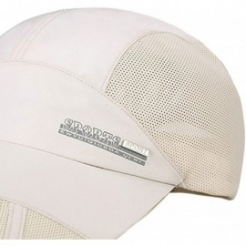 Baseball Caps Unisex Mesh Brim Tennis Cap Outside Sunscreen Quick Dry Adjustable Baseball Hat - C-beige - C717YZE7DOE $15.23