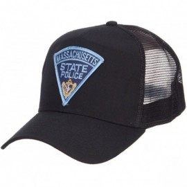 Baseball Caps Massachusetts State Police Patched Mesh Cap - Black - CW124YMV1I1 $14.21