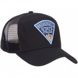 Baseball Caps Massachusetts State Police Patched Mesh Cap - Black - CW124YMV1I1 $14.21