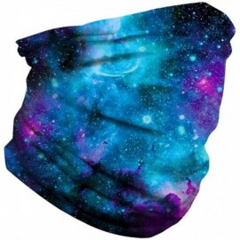 Balaclavas Rave Bandana for Men Women Neck Gaiter Scarf Dust Wind Balaclava Headwear - Blue Galaxy - CC197SMTGG9 $11.17