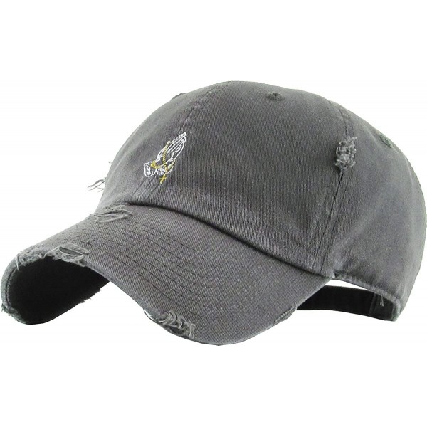 Baseball Caps Praying Hands Rosary Savage Dad Hat Baseball Cap Unconstructed Polo Style Adjustable - CQ17AZLC6NY $13.69