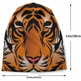 Skullies & Beanies Bengal Tiger Slouchy Knit Cuffed Beanie Hat for Men Women Winter Ski Skull Cap Black - CT18YZY7EZQ $13.11