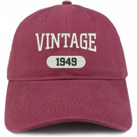 Baseball Caps Vintage 1949 Embroidered 71st Birthday Relaxed Fitting Cotton Cap - Maroon - CE180ZHONN5 $15.12