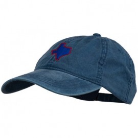 Baseball Caps Texas State Map Embroidered Washed Cotton Cap - Navy - CR11ONYSA89 $29.02