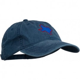 Baseball Caps Texas State Map Embroidered Washed Cotton Cap - Navy - CR11ONYSA89 $29.02