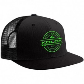 Baseball Caps Mesh Back Trucker Hats - Black With Green Embroidered Logo - CZ12IRZ2PXB $30.27